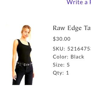 Raw edge tank